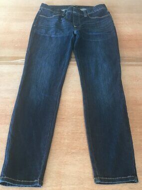 Judy Blue Skinny Fit Pull On Jeans Women 11/30 Blue Mid Rise Pocket Dark Wash